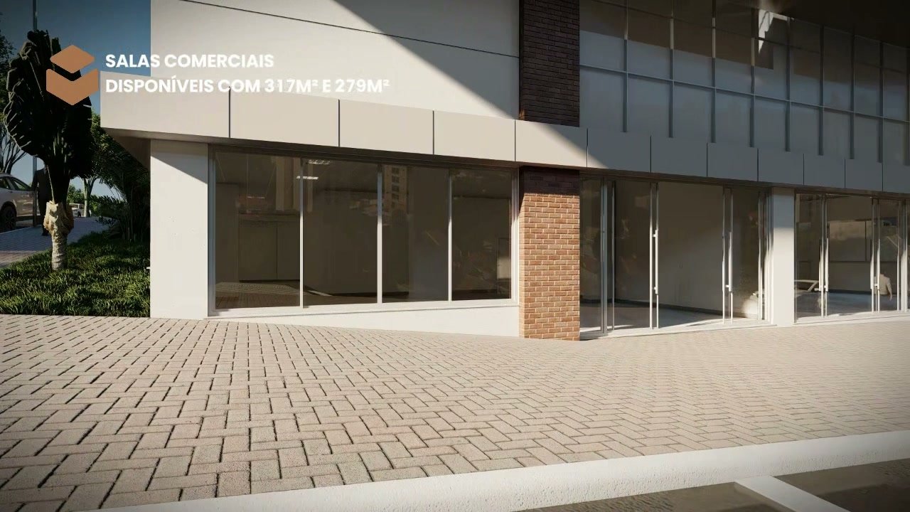 Fachada das salas comerciais t&eacute;rreas de esquina